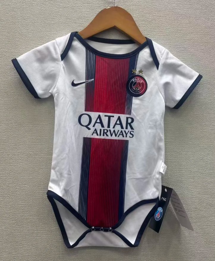 PSG 26/27 Baby Away White 2 Stars Soccer Jersey