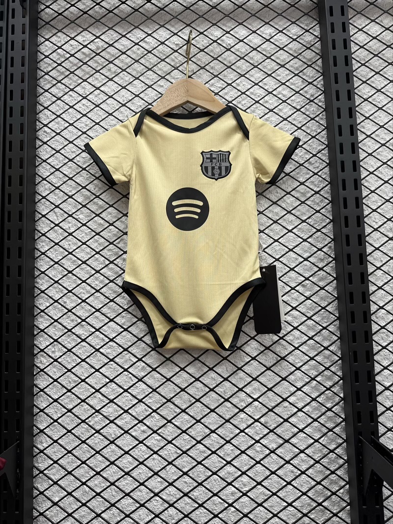 Barcelona 25/26 Baby Away Light Beige Soccer Jersey