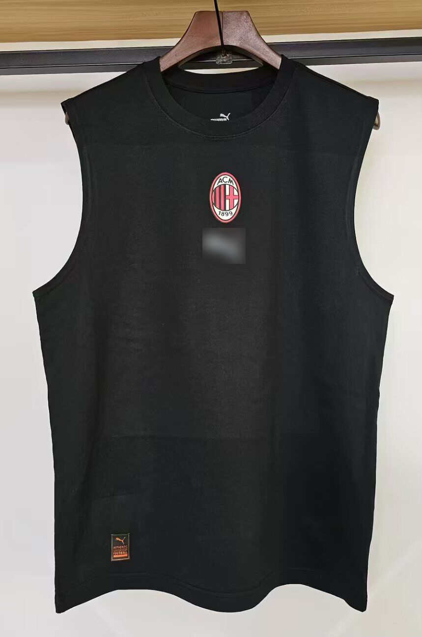 AAA Quality AC Milan 25/26 Black Cotton Vest