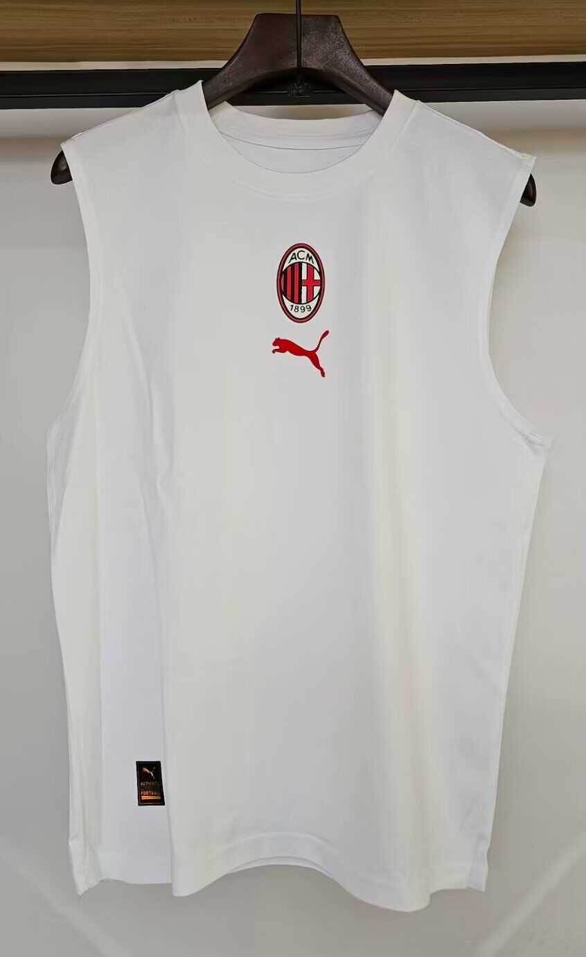 AAA Quality AC Milan 25/26 White Cotton Vest